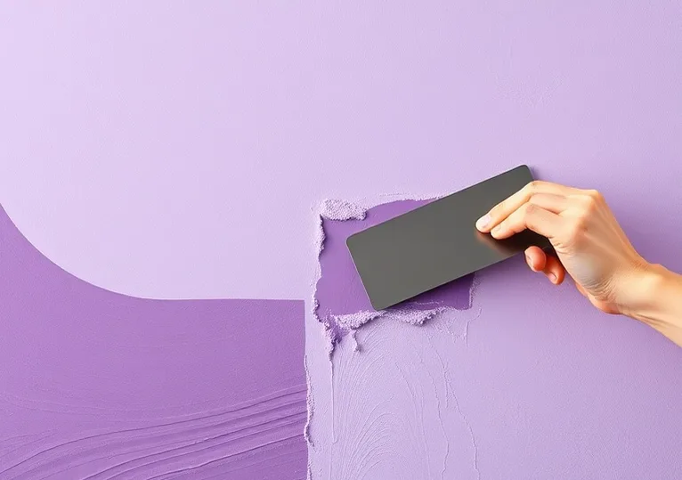 Application d'un enduit décoratif à la lisseuse sur un mur